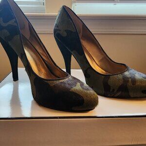 Nine West Calf Hair Camouflage High Heels